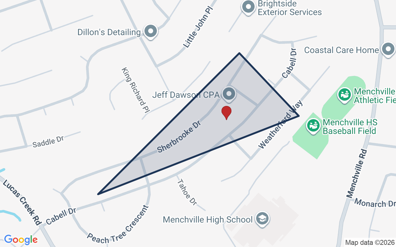 Map of Peach Orchard with neighborhood boundary