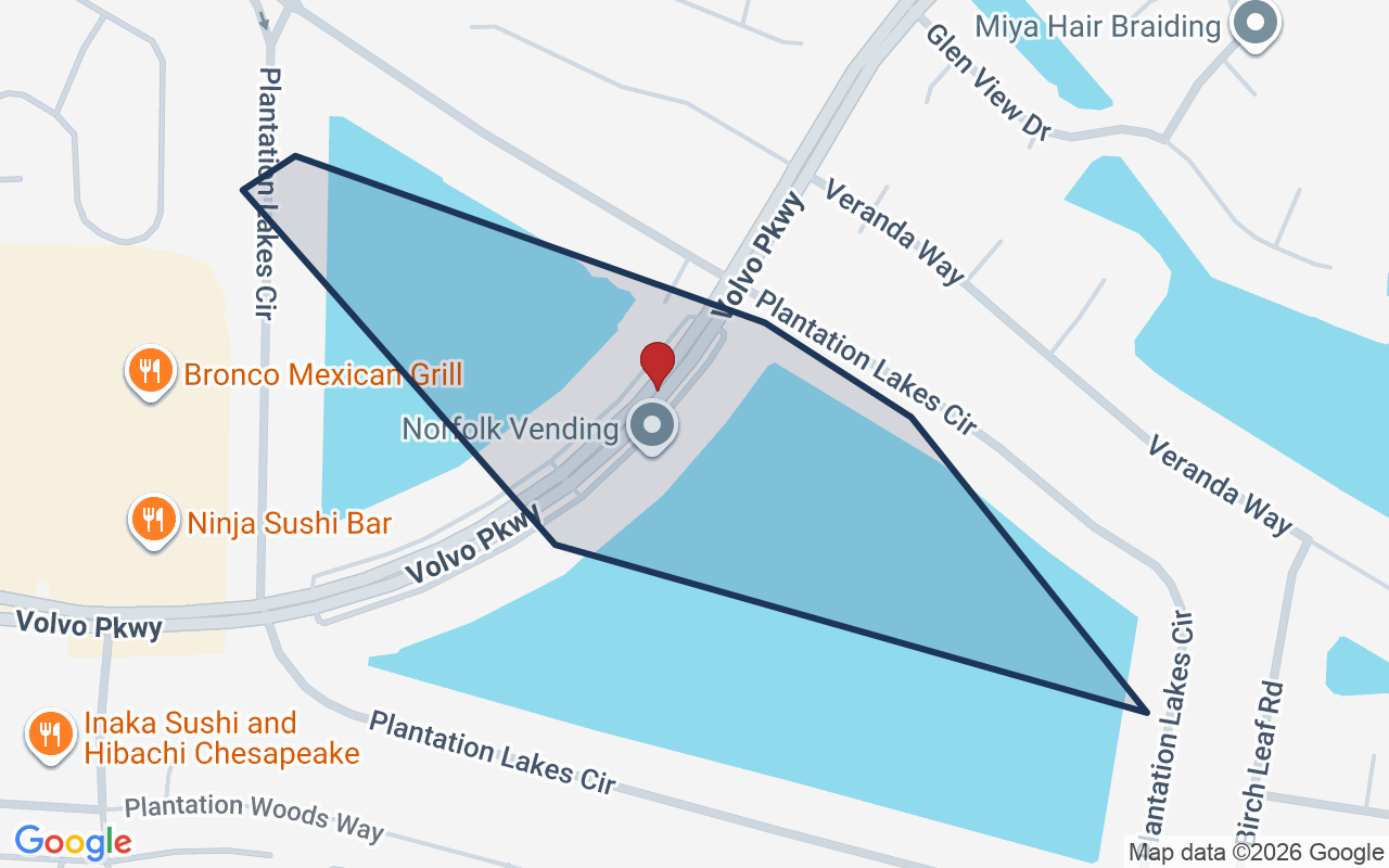 Map of Plantation Lakes with neighborhood boundary