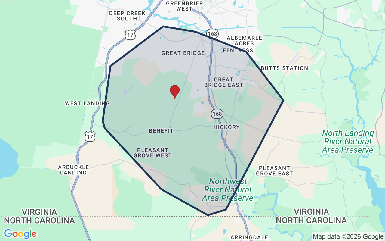 Map of Pleasant Grove with neighborhood boundary
