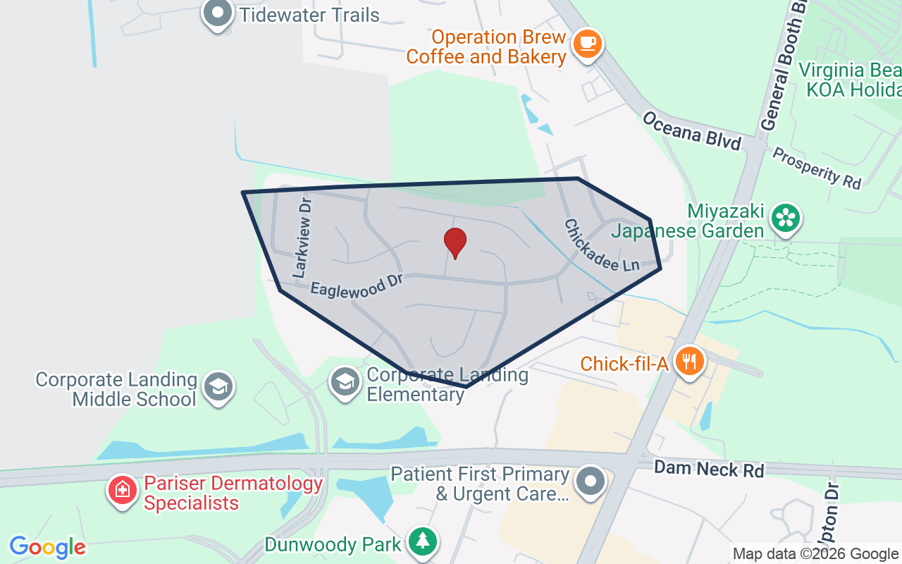 Map of Redwing with neighborhood boundary