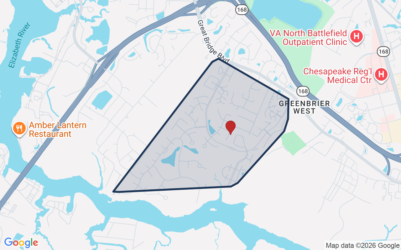Map of Riverwalk with neighborhood boundary