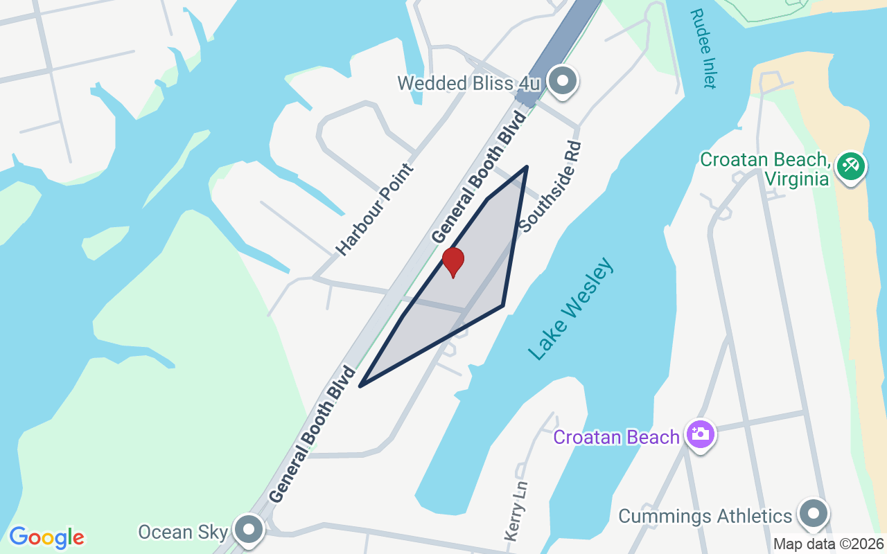 Map of Rudee Heights with neighborhood boundary