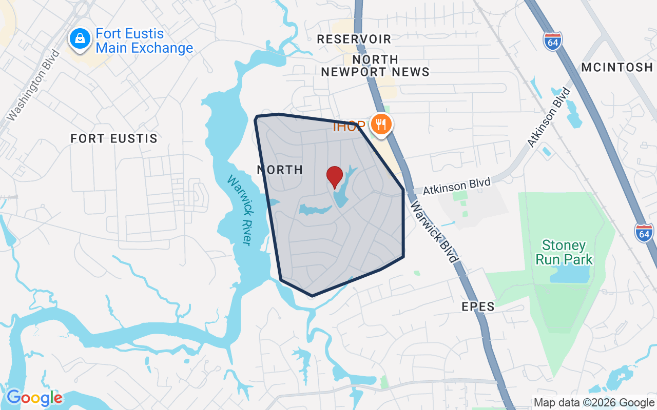 Map of Stoneybrook Estates with neighborhood boundary