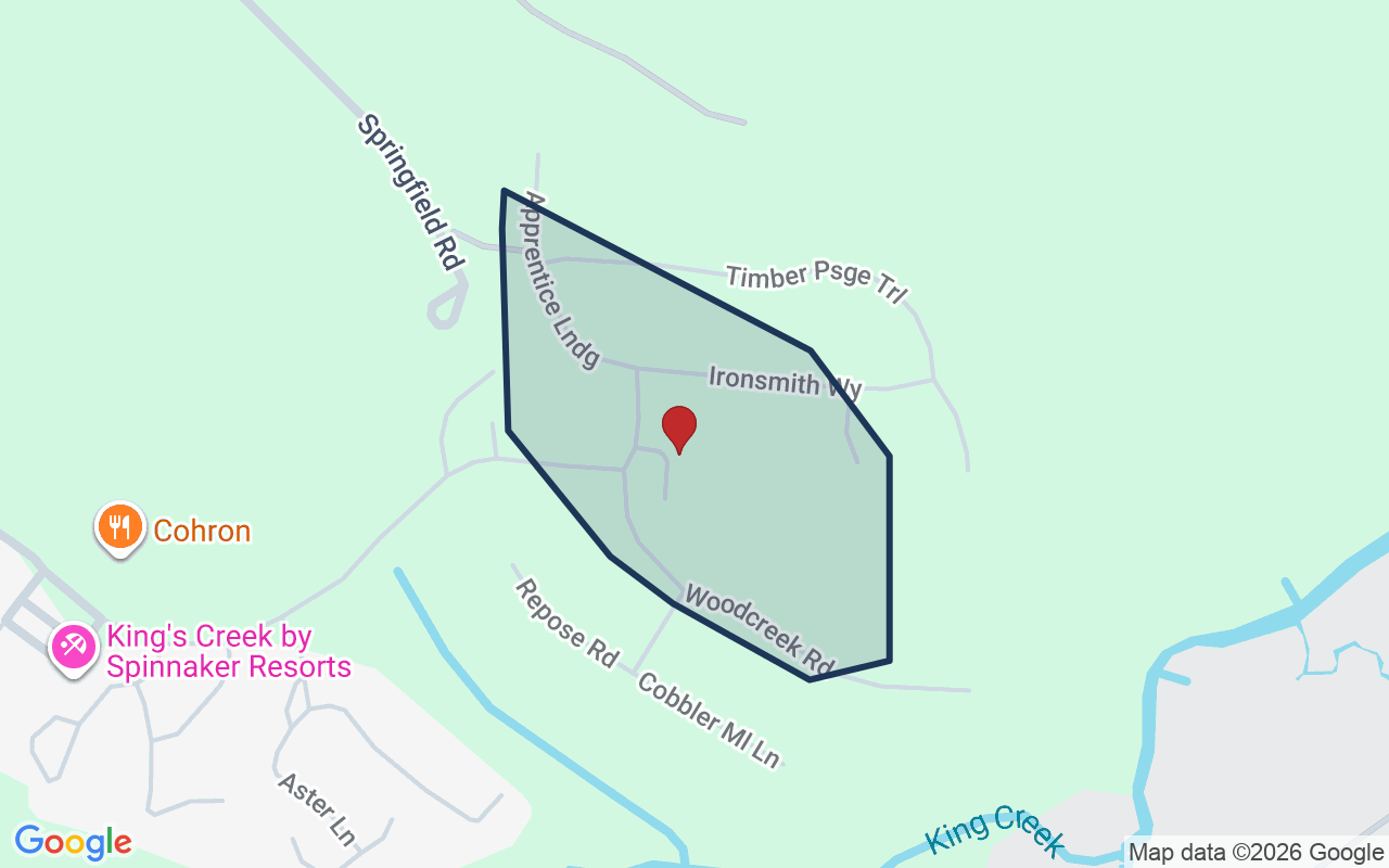 Map of Tranquility with neighborhood boundary