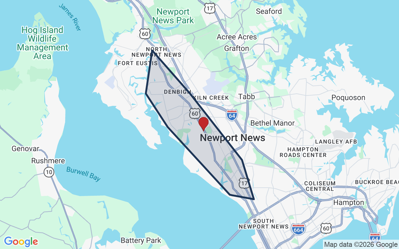 Map of Warwick with neighborhood boundary