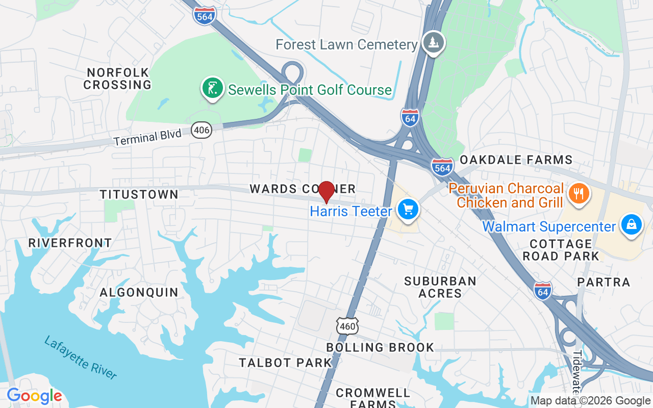 Map of Wards Corner with neighborhood boundary